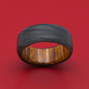 Forged Carbon Fiber Ring with Wood Sleeve Custom Made
