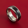 Titanium Ring with Hardwood Inlay Custom Made Band