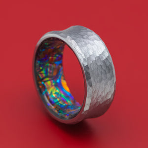 Tantalum and Dichrolam Sleeve Ring Custom Made Band