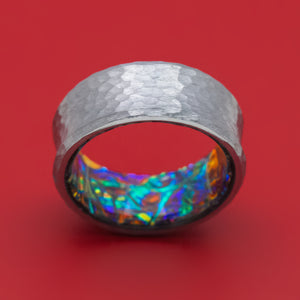 Tantalum and Dichrolam Sleeve Ring Custom Made Band