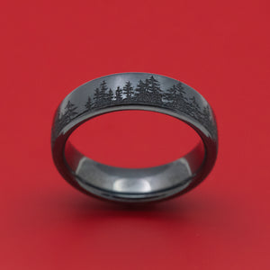 Black Titanium Pine Tree Ring