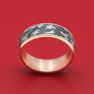 14K Gold and Tantalum Camo Design Ring
