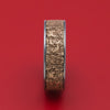 Tantalum Ring with 14K Gold Bamboo Texture Inlay