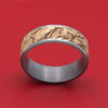 Tantalum Ring with 14K Gold Marble Texture Inlay