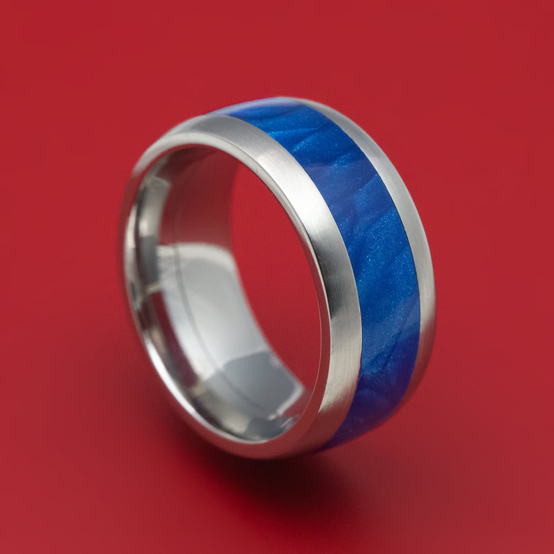 Titanium and Juma Inlay Ring Custom Made Band