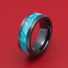 Black Zirconium and Juma Inlay Ring Custom Made Band