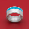Sunset Kuro Damascus Steel and Juma Inlay Ring Custom Made Band