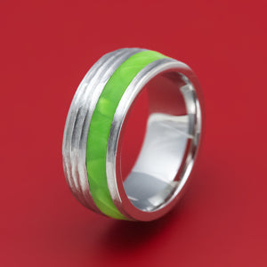 Cobalt Chrome and Juma Inlay Ring Custom Made Band