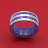 Titanium and Juma Sleeve and Inlay Ring Custom Made Band