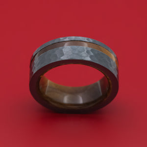 Black Zirconium and Juma Sleeve and Inlay Ring Custom Made Band