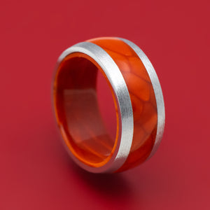 Cobalt Chrome and Juma Sleeve and Inlay Ring Custom Made Band