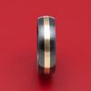 Black Zirconium and Juma Sleeve Ring with 14K Gold Inlay Custom Made Band