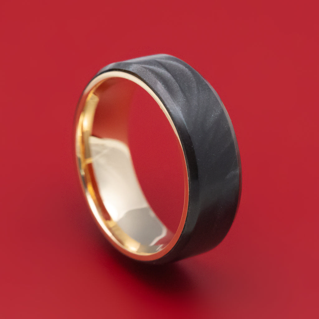 Juma Ring with 14K Gold Sleeve Custom Made Band
