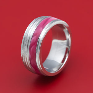 Cobalt Chrome and Juma Inlay Ring Custom Made Band