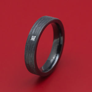 Black Zirconium and Diamond Ring Custom Made Band