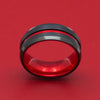 Tungsten and Anodized Sleeve and Inlay Custom Made Ring