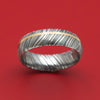 Kuro Damascus Steel Ring And 14k Gold Wedding Band Genuine Craftsmanship Custom Made