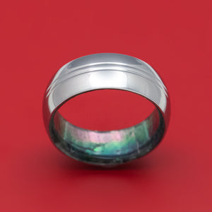 Tantalum and Black Mother of Pearl Sleeve Ring Custom Made Band
