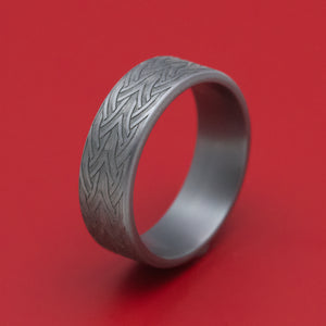 Tantalum Ring with Celtic Arrow Knot Pattern Custom Band