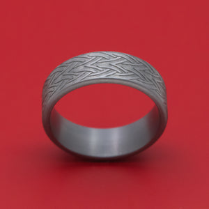 Tantalum Ring with Celtic Arrow Knot Pattern Custom Band