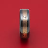 Black Zirconium Ring with Mokume Gane Inlay Custom Made Band