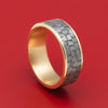 14K Gold And Tantalum Basketweave Texture Ring