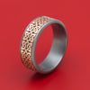 Tantalum Ring With 14K Gold Celtic Knot Pattern Inlay