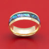 14K Gold Ring with Abalone Inlay Custom Made Band