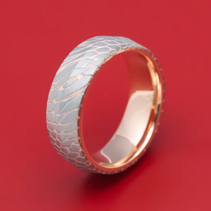 Superconductor Men's Ring with 14K Gold Sleeve Custom Made Band