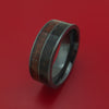 Black Zirconium Mixed Dinosaur Bone Ring Custom Made Fossil Band