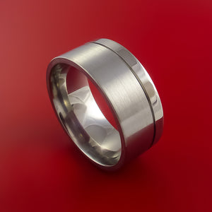 Cobalt Chrome Two-Tone Band Custom Made Ring