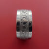 Titanium Celtic Irish Claddagh Ring Hands Clasping a Heart Band Carved