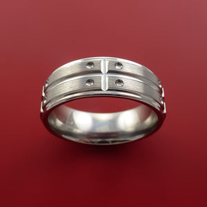 Titanium Unique Wedding Band Rings Made to Any Sizing 4-22