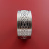Titanium Celtic Irish Knot Ring Unique Traditional Irish Band Carved