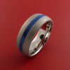 Cobalt Chrome Ring with Lapis Inlay Custom Made Band