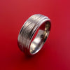 Titanium Ring with Vine and Leaf Design Custom Made Band