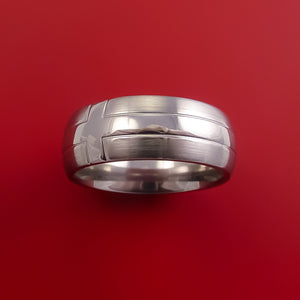 Titanium Ring with Cross Design Custom Made Band