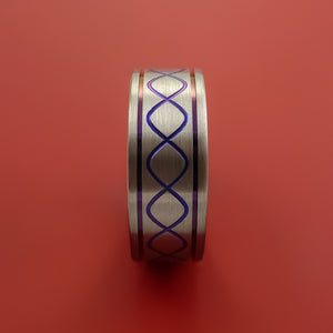 Titanium Eternity Ring with Anodizing Custom Made
