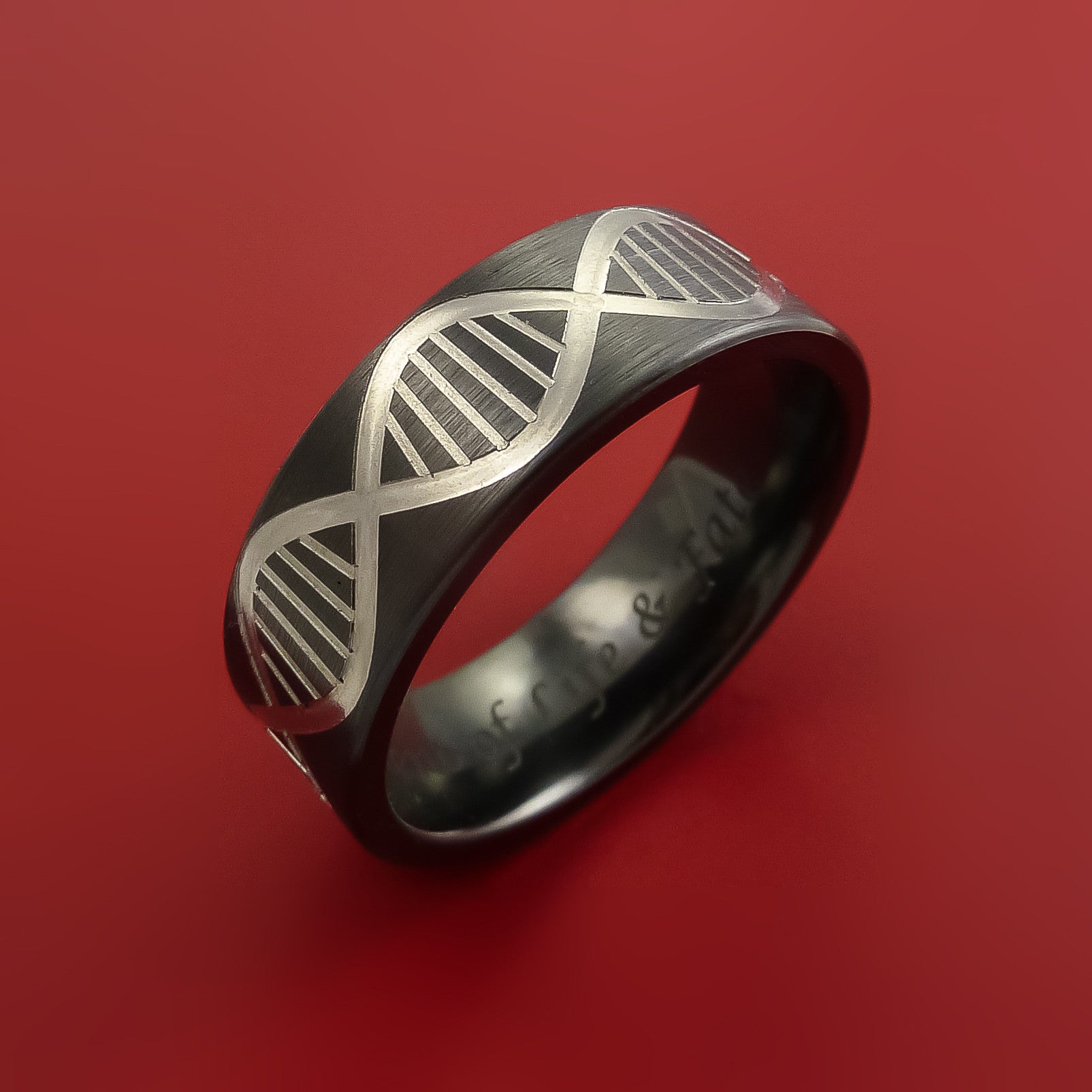 DNA Ring, Science Ring, Science Jewelry, Geek Ring, Silver Wedding Ring,  Silver Tungsten Ring, Silver Tungsten Wedding Band, Geek Jewelry, DNA  Jewelry