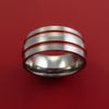 Titanium Band Custom Color Design Ring Any Size and color Options Red, Green, Blue Inlay