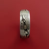 Titanium Ring with Silver Mokume Shakudo Inlay Custom Made Band