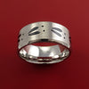 Cobalt Chrome Deer Tracks Band Hunters Ring Made to Any Sizing and Color