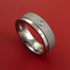 Titanium and Diamond Setting Ring Custom Made to any size Band