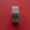 Titanium Ring with Custom Dragon Laser-Etched Pattern Inlay Custom Made Band