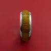 Titanium Ring with Hardwood Inlay Custom Made Band
