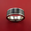 Titanium Ring with Hardwood Inlay Custom Made Band