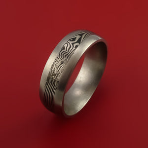 Titanium, Silver and Mokume Ring Custom Made to Any Size and Finish