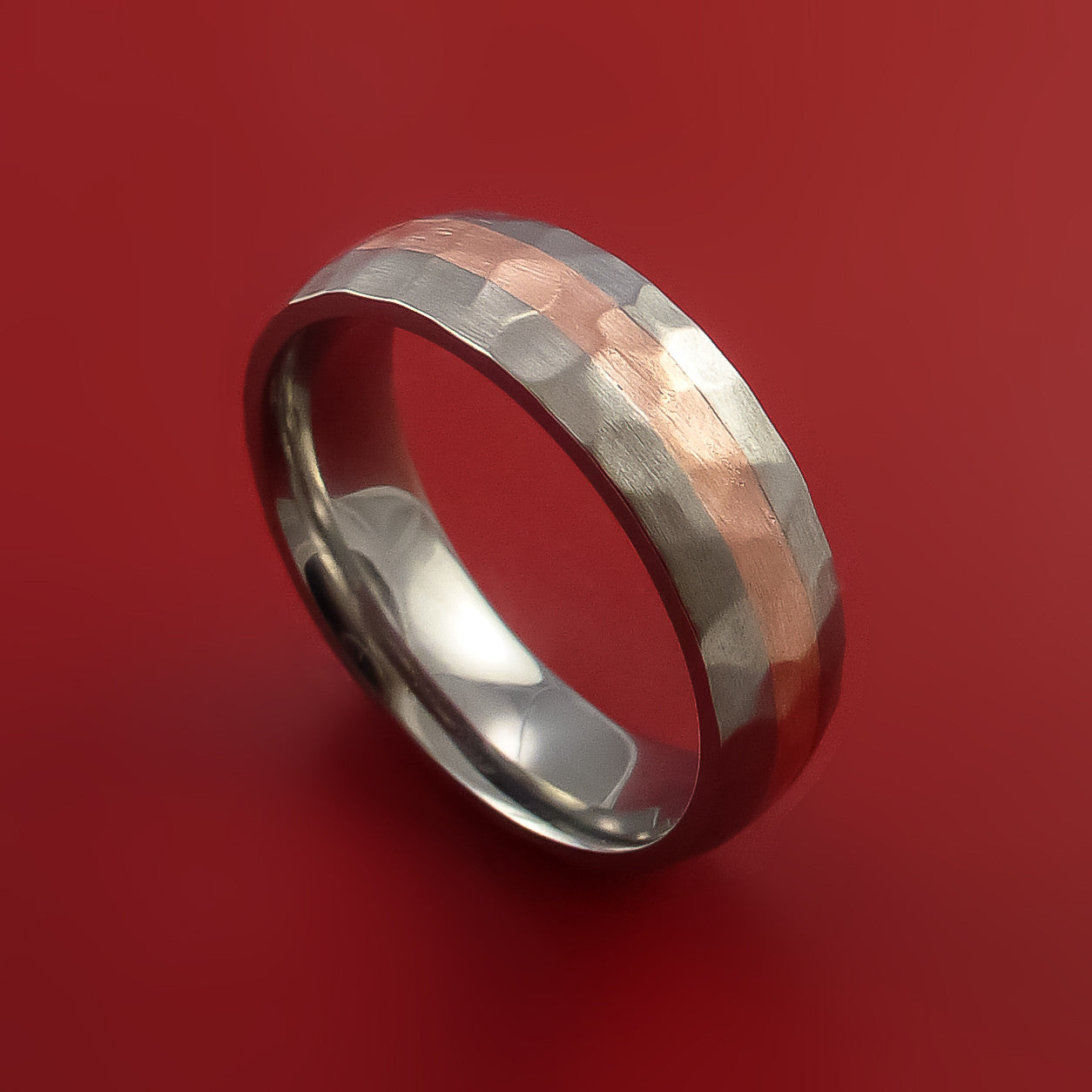 Titanium and Wire Men's Ring Custom Made Choose Your Color