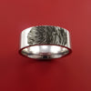Cobalt Chrome Personalized Fingerprint Ring Wedding Band
