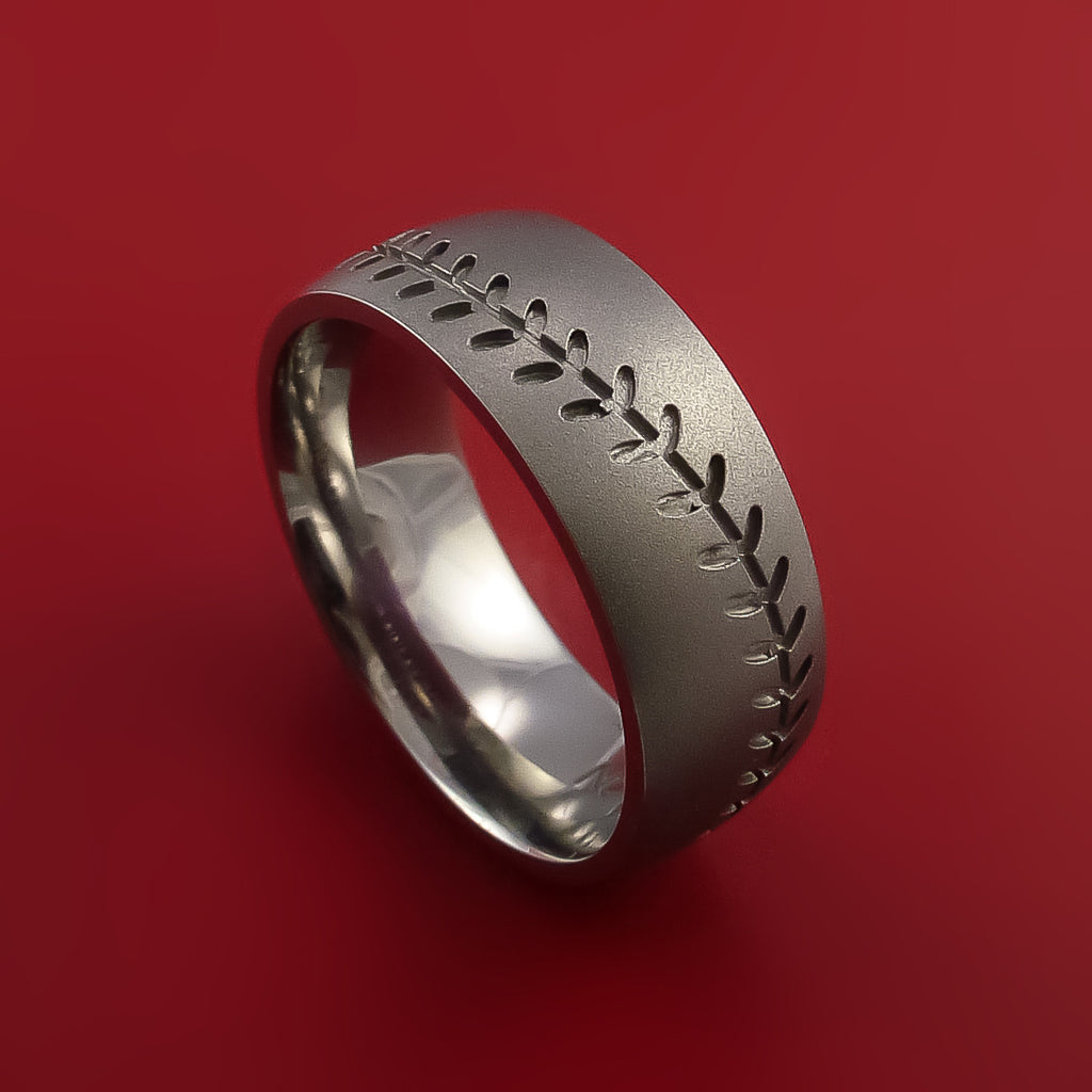 Baseball Ring with Red Inside Sleeve